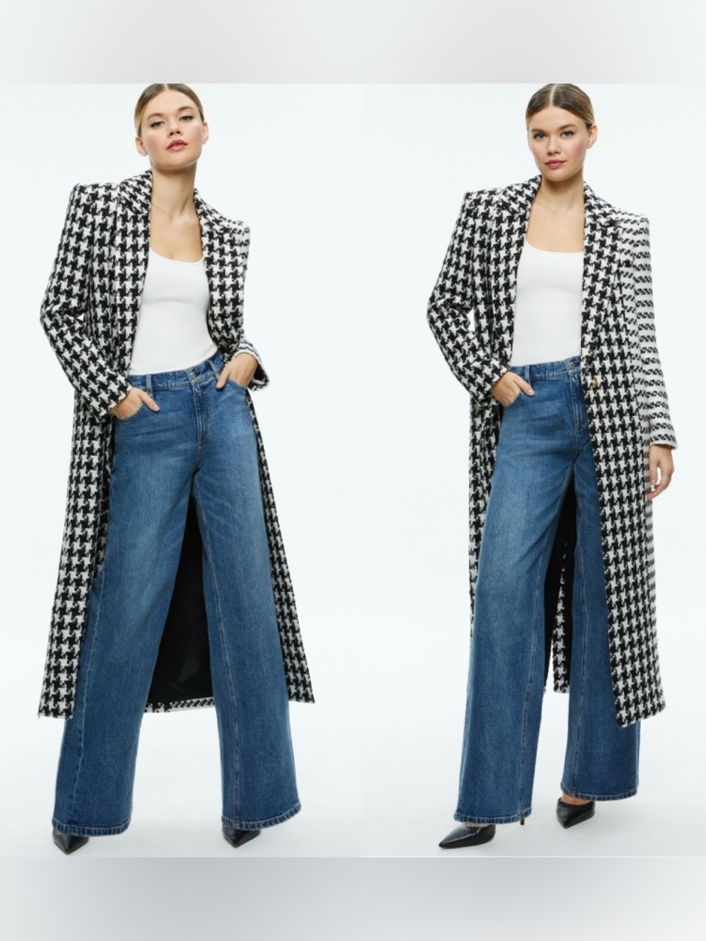 NWT Alice + Olivia Colley Long Tweed Coat . Size XS - Picture 8 of 17